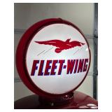 #671 Fleet-Wing Gas Pump Globe - Approx Dimensions: 16"x16"
