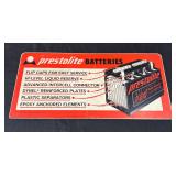 #682 Prestolite Batteries Double Sided Steel 3 Color Advertisement Sign