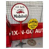 #674 + 684 Mobiloil & Parking Lolipop Signs