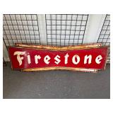 #661 Large Firestone 2 Color Advertising Sign