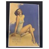 #1407 Allen-A Swimsuits Cardboard Pin-Up Advertisement by Renowned  American Artist Rolf Armstrong