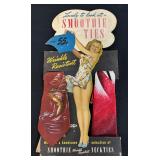 #1411 Smoothie Ties Die cut Cardboard Tie Display Featuring Pin-Up Girl  by Earl Moran 