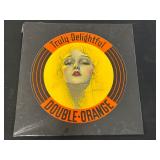 #1413 Double-Orange Truly Delightful Pin-Up Girl Die cut Cardboard