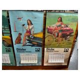 #1436 Group of 2 Ditzler Automotive Finishes Pin-Up Girl Calendars