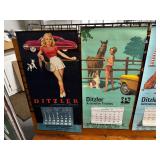 #1437 Group of 2 Ditzler Automotive Finishes Pin-Up Girl Calendars
