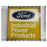 #657 Ford Industrial Power Products Single Sided 4 Color Painted Steel Sign-Approx Dimensions:24"x24