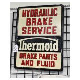 #659 Thermoid Hydraulic Break Service Brake Parts and Fluids 3 Color Single Sided Advertising Sign-