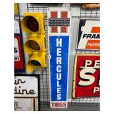 #660 Hercules Tires 4 Color Single Sided Advertising Sign- Approx Dimensions:  72"x 14"