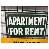 #698 Apartment for Rent Sign- Approx Dimensions: 7"x10"