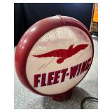 #672 Fleet-Wing Gas Pump Globe - Approx Dimensions: 16"x16"