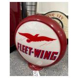 #672 Fleet-Wing Gas Pump Globe - Approx Dimensions: 16"x16"