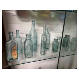 #1459 Group of 12 Brewing & Medicine Clear Glass Bottles 