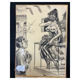 #25 Original Bill Ward 'Believe me, Conchita' Humorama original mixed media art 23 x 16 