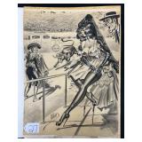 #27 Original Bill Ward 'Senorita, what are you' Humorama original mixed media art 22.5 x 17 signed