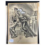 #30 Original Bill Ward 'One thing for certain' Humorama original mixed media art 23.75 x 17 signed