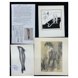 #45 Lot of 3 Original signed art work by Leo Nowak