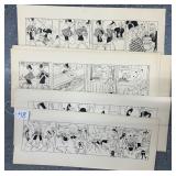 #48 Lot of 7 Hasy & Masy 4 panel comic proof 