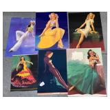 #76 Large pinup girl posters signed by Earl Moran 