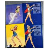 #77 Large pinup girl posters signed by Earl Moran 