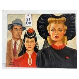 #86  Absolutely Fantastic! (Funeral Looks)Original mixed media art work by Leo Nowak 20x26