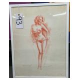 #93  Maralyn Monroe Original Art work 'Best Wishes Larry'  Signed Mac Pherson