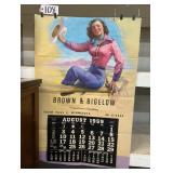#108 Large Print House Pin-up Calendar 1959 (Howdy)  signed by Zoe Mozert
