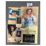 #110 Lot of 5 Print House Calendar 1952  signed by Zoe Mozert