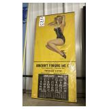#123  Advertising Pin-up Calendar 1948 ( Air Craft Forging Die Co.)