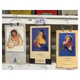 #125 Lot of 3 Incl 2 small Print House Pin -up Calendars 1945,1958 & (M.E. Clifford and Sons Groceri