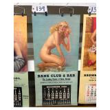 #139 Advertising Pin-up Calendar 1950 (Bank Club and Bar) signed by Zoe Mozert