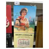#143  Large Print House Pin-up Calendars 956 (top partner) signed by Zoe Mozert