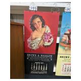 #144 Large Print House Pin-up Calendar 1947 (going places) signed by Zoe Mozert