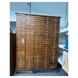 #157 Large Oak Printers Cabinet  - multi drawer