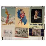 #194 Lot of 3 Lage Print house Pin-up girl Calendars