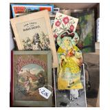 #206 Lot of Vintage Books, Postcards etc.