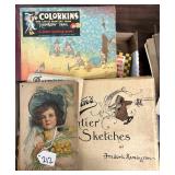#212 Lot Of  Vintage Almanacs ,Cook Books and Remington's Frontier Sketches