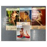 #220 Lot of 4  Cheese Cake Calendars Incl.( 1947,1956,1959,1963) Advertising Calendars