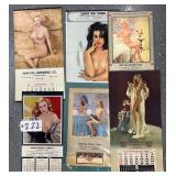 #222 Lot  6 of Cheese Cake Calendars Incl.1951,1957) all Advertising Calendars