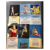 #224 Lot 6 of Pin up Calendars Incl.(1940,1945,1947,1953,1954) Advertising & Print House 