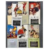 #225 Lot of 7 Gil Evgren Pin-up Calendars Incl.(1953,1955,1957) Advertising & Print House
