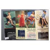 #230 Lot of 4 (as is) Gil Elvgren Pin-up Calendars incl.(1950,1953,1955,1964) Advertising & Print Ho