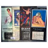 #232 Lot of 4 Pin-up Girl Calendars Incl.(1939,1941,1943,1953) as is Advertising & Print House