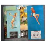 #234 Lot of 4 Pin-up Girl Calendars Incl.(1939,1940,1949) all Print House Calendars