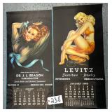 #238 Lot of 2 Pin-up Calendars Incl. 1942,1948) both Advertising