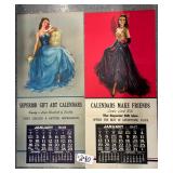#240 Lot of 2 Pin-up Girl Calendars Incl. 1947,1949) Print House 