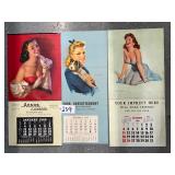 #239 Lot of 3 Pin-up Girl Calendars Incl.(1950,1960) Advertising & Print House