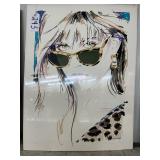 #245  Serigraph Signed by Dennis Mukai 167/275 (Linda) 28X36