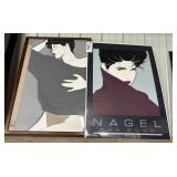 #256 Lot of 2 Patrick Nagel Lithographs Incl. Framed 24X35 ( Berlin Galleries -New Orleans), Nagel 2