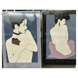 #257  Lot of 2 Patrick Nagel Lithographs Incl. Scattivodd Sausalito 24X35, Play Boy 3oth Anniversary