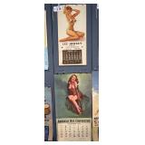 #276 Lot of 2 Advertising Calendars Incl. 1955 American Box Co. as is, 1955 Lee Hersey Heating Oils 
